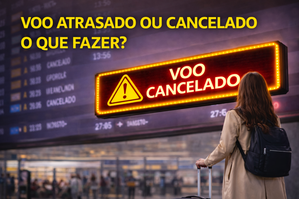 voo atrasado ou cancelado