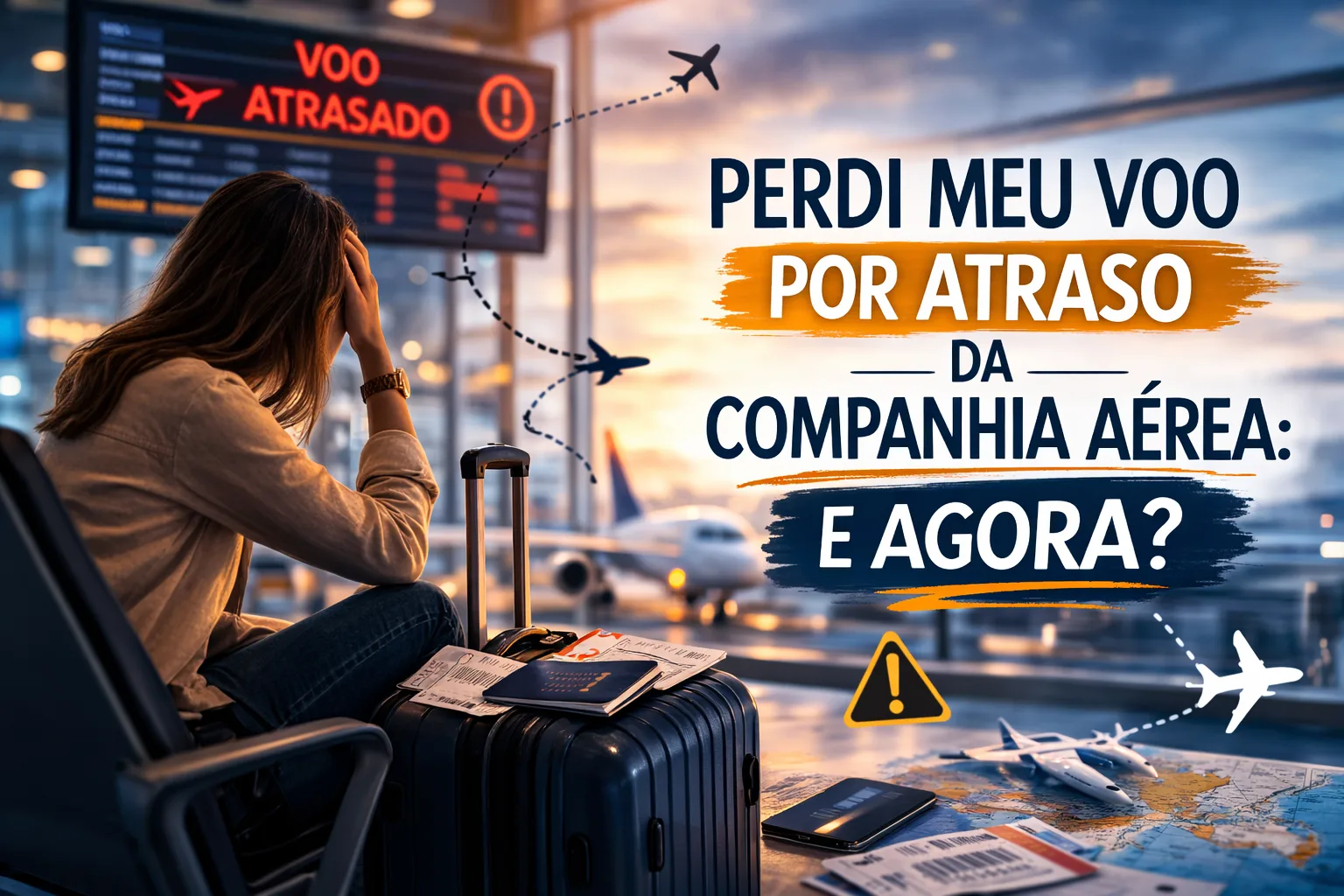 Perdi meu voo por atraso da companhia aérea: o que fazer?